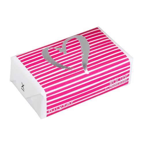 Huxter Heart - Pink stripes Wrapped Soap