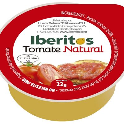 Tomate Natural - Bandeja de 18 unidades x 23 gramos - PRODUCTO VEGANO