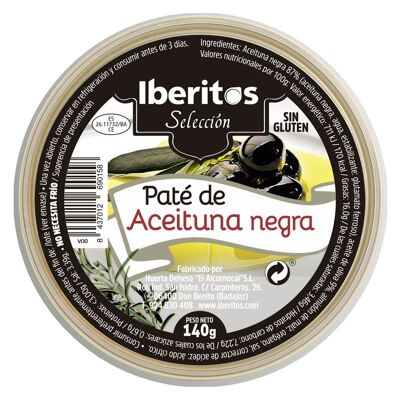 Paté de Aceituna Negra - Lata de 140 gramos - Producto Vegano