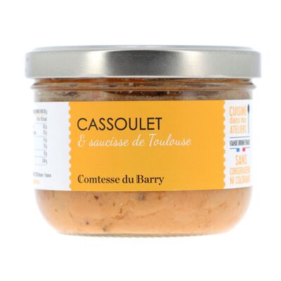 Cassoulet de salchicha de Toulouse estofada