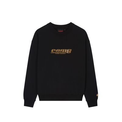 HERITAGE CREWNECK CLASSIC LOGO GOLD BLACK