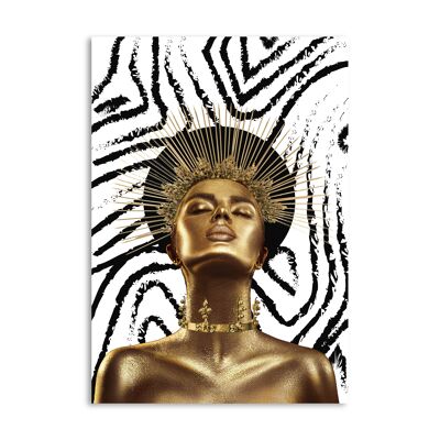 Melli Mello Goldene Göttin Wandkunst 80x120cm