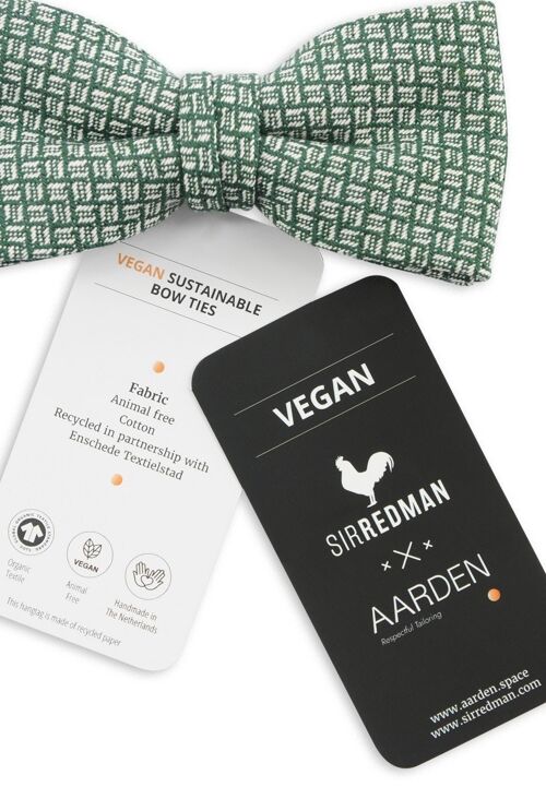 Sir Redman x Aarden bow tie Vince Vegan Green