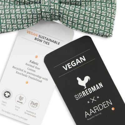 Sir Redman x Aarden bow tie Vince Vegan Green