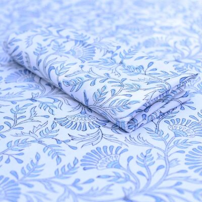 Blue and White Botanical Tablecloth Medium