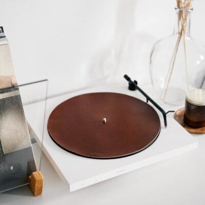 Leather vinyl tray cover - Cognac