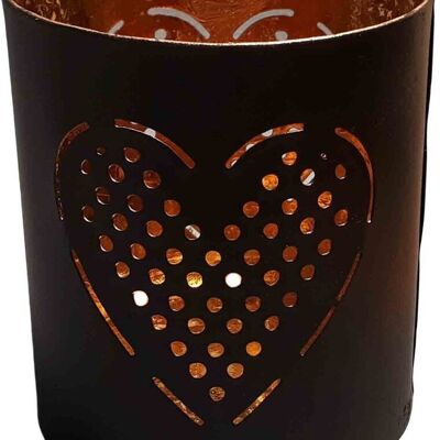 Heart round tealight holder - AS7014L