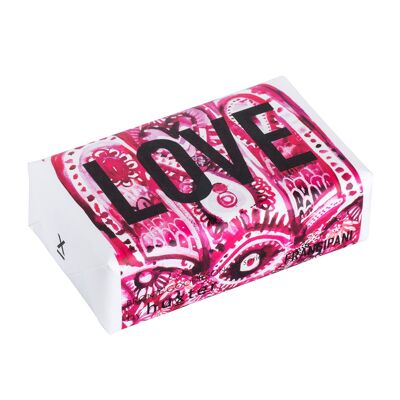 Huxter Pink Hamza Love Wrapped Soap