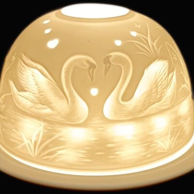 Swan porcelain tealight holder - HV850