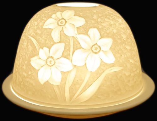 Photophore porcelaine fleur - HV851