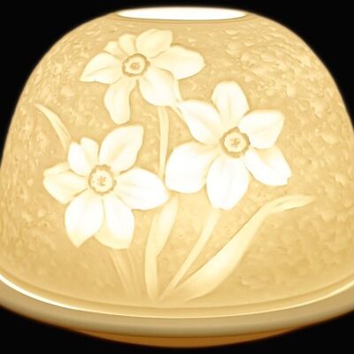 Flower porcelain tealight holder - HV851