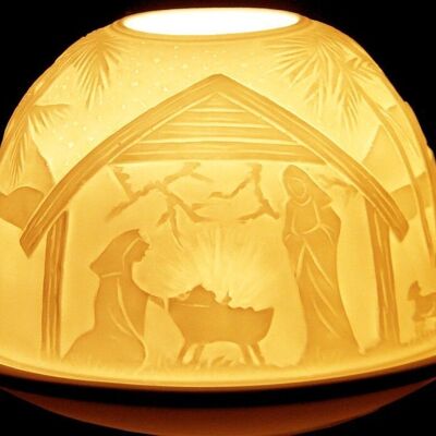 Nativity scene porcelain tealight holder - HV853