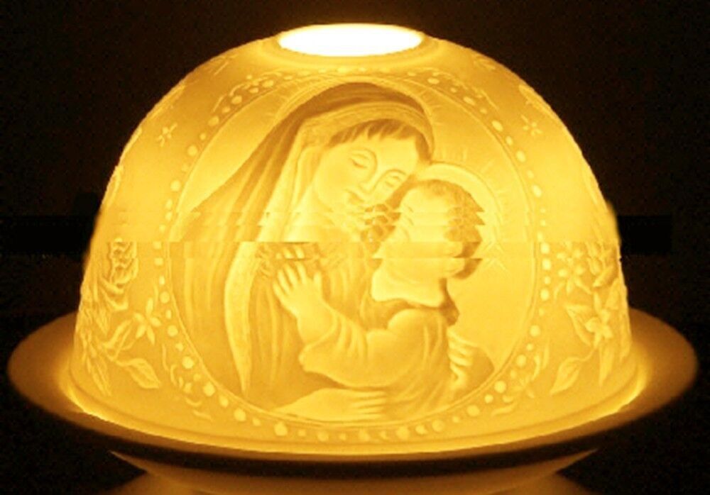 Portacandele Marie in porcellana - HV854