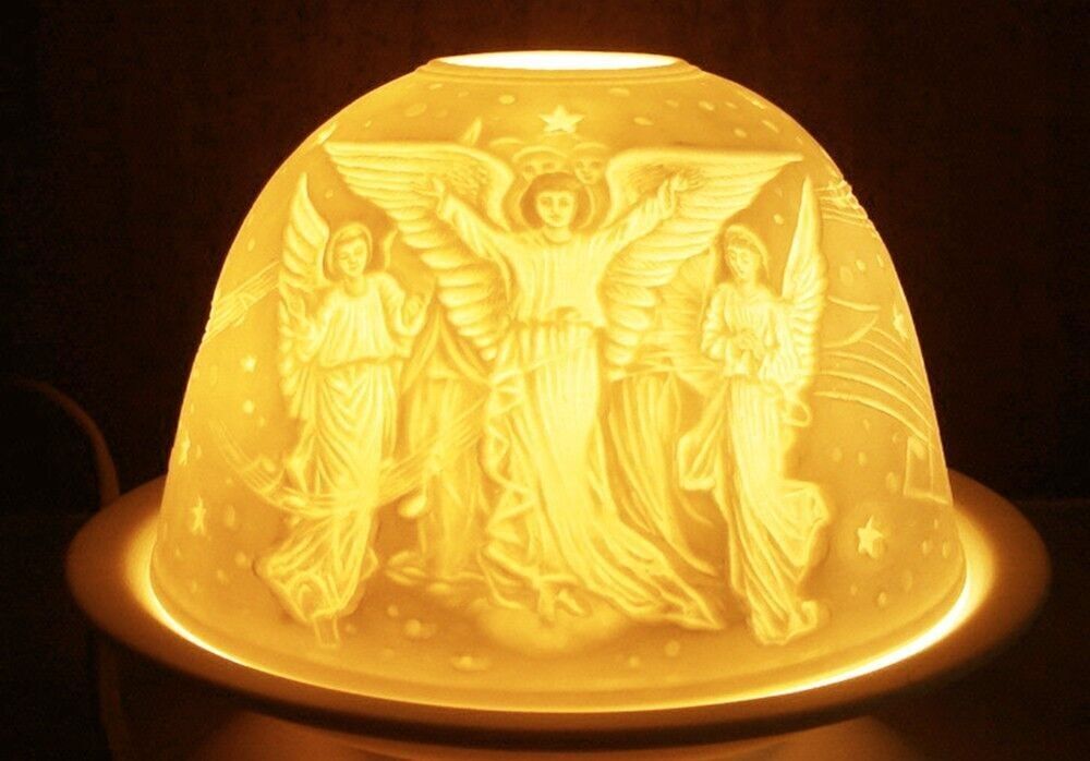 Portacandele Angels in porcellana - HV856