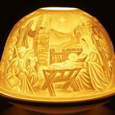 Nativity scene porcelain tealight holder - HV857