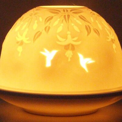 Hummingbird porcelain tealight holder - HV868