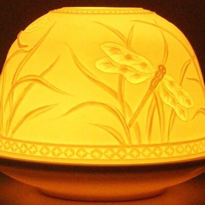 Dragonfly porcelain tealight holder - HV871