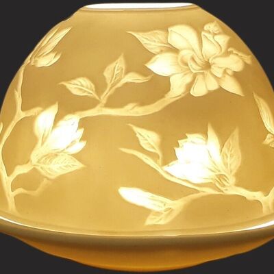 Flower porcelain tealight holder - HV882