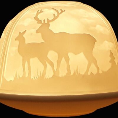 Deer porcelain tealight holder - HV888