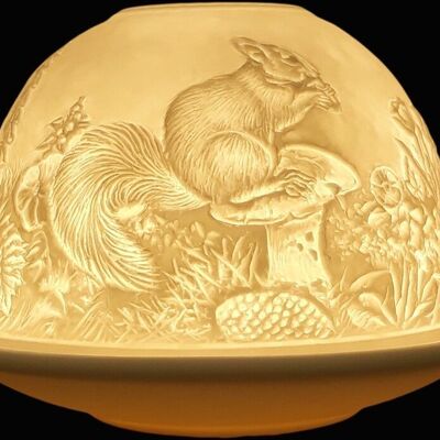Eichhörnchen Teelichthalter aus Porzellan - HV891
