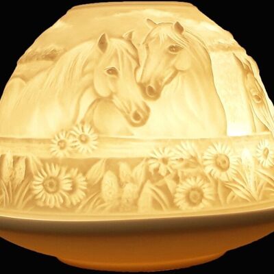 Portavelas de porcelana caballo - HV892