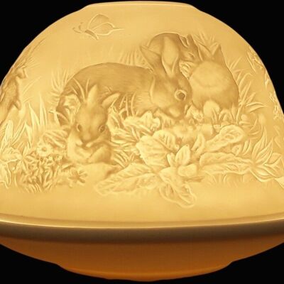 Portacandele in porcellana Rabbit - HV893