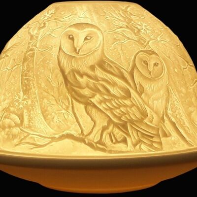 Owl porcelain tealight holder - HV894
