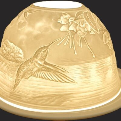 Kolibri Teelichthalter aus Porzellan - HV899
