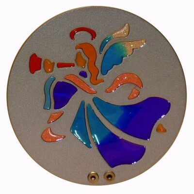 Teelichthalter Engel aus Buntglas - PM853