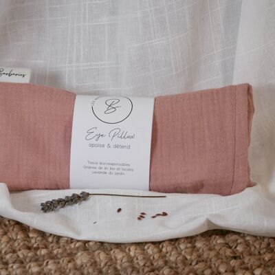 Eye pillow : coussin yeux relaxant - Vieux Rose uni