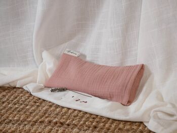 Eye pillow : coussin yeux relaxant - Vieux Rose uni 2