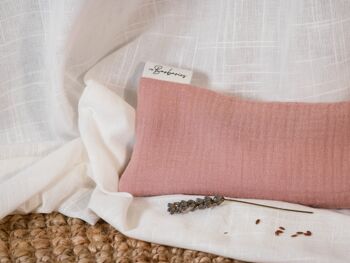 Eye pillow : coussin yeux relaxant - Vieux Rose uni 3