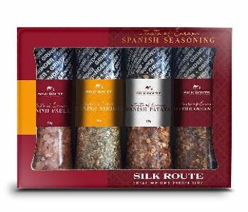 Coffret cadeau Spanish Spice Journey par Silk Route Spice Company - 4 mini moulins de 100 ml 1