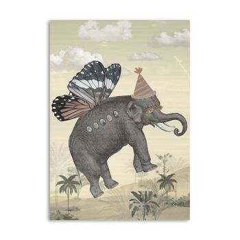 Melli Mello Déco murale éléphant volant 70x100cm 1