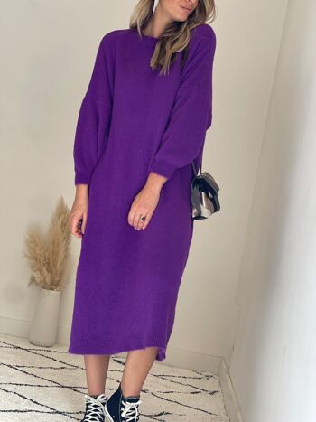 Robe pull violette Julie 3