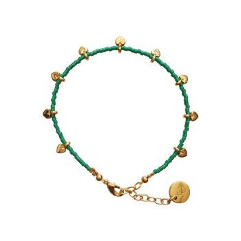 bracelet - coeur vert 1