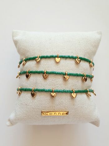 bracelet - coeur vert 2