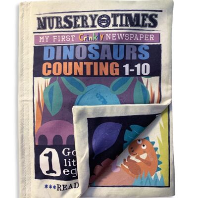 Nursery Times Crinkly Newspaper - Compte de dinosaures