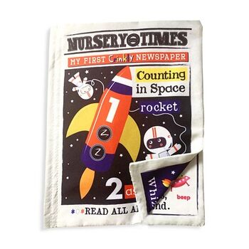 Nursery Times Crinkly Newspaper - Space Count 1