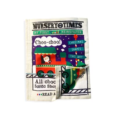 Papel de periódico arrugado Nursery Times - Formas navideñas