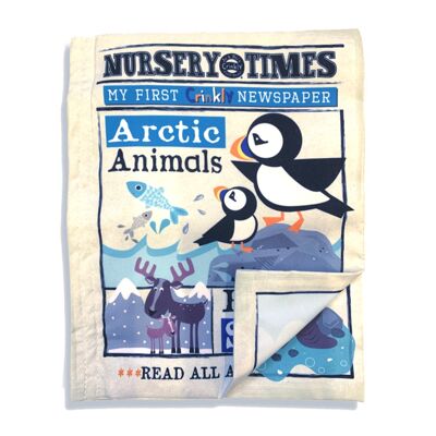 Nursery Times Crinkly Newspaper - Animaux de l'Arctique