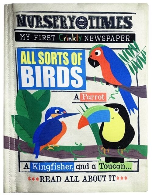 Nursery Times Crinkly Newspaper - All Sorts of Birds