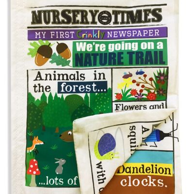 Nursery Times Crinkly Newspaper - Sendero natural