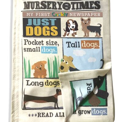 Nursery Times Crinkly Newspaper - Just Dogs