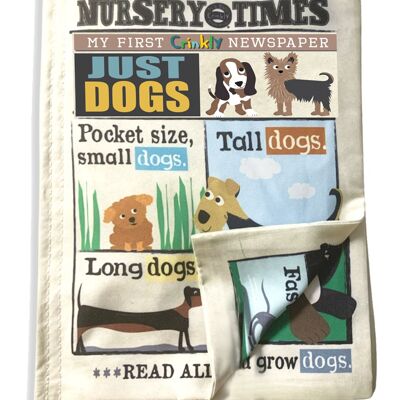 Nursery Times Crinkly Newspaper - Juste des chiens