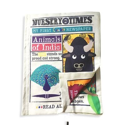 Nursery Times Crinkly Newspaper - Animaux indiens