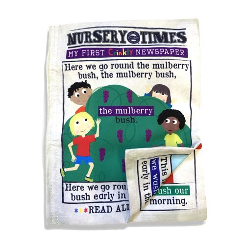 Nursery Times Crinkly Newspaper - Mulberry Bush