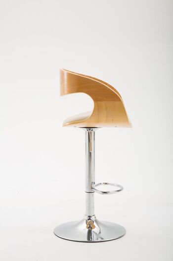 Tabouret de Bar Corbiolo Cuir Artificiel Crème 9x46cm 2