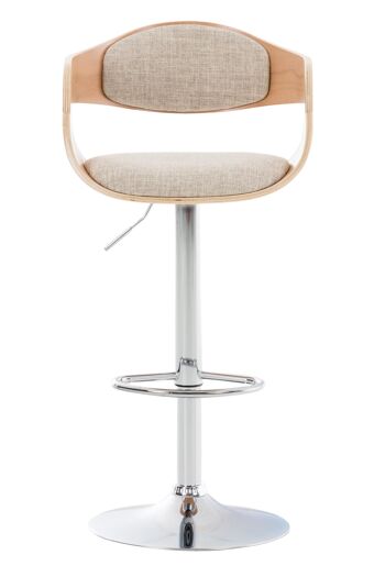 Tabouret de bar Nurachi Tissu Crème 10x48cm 1