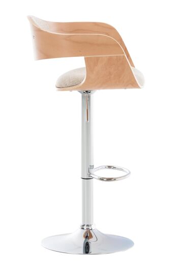 Tabouret de bar Nurachi Tissu Crème 10x48cm 2